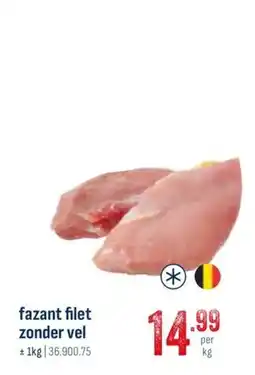 Horeca totaal fazant filet zonder vel aanbieding