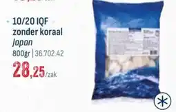 Horeca totaal 10/20 IQF zonder koraal Japan aanbieding