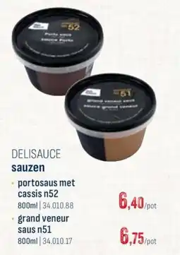 Horeca totaal Delisauce sauzen aanbieding