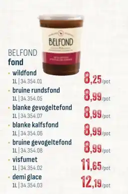 Horeca totaal Belfond fond wildfond aanbieding