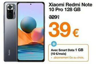 Orange Xiaomi redmi note 10 pro 128 gb aanbieding
