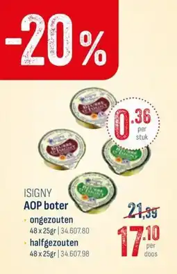 Horeca totaal Isigny AOP boter aanbieding