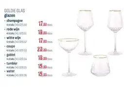 Horeca totaal Goldie Glas glazen aanbieding