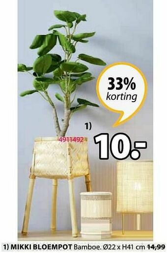 Jysk Mikki bloempot aanbieding