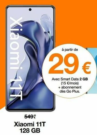 Orange Xiaomi 11t 128 gb aanbieding