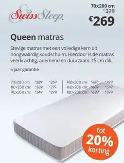 Sleepworld Queen matras aanbieding