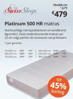 Sleepworld Platinum 500 HR matras aanbieding