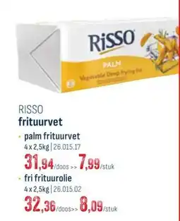 Horeca totaal Risso frituurvet aanbieding