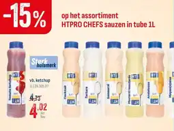 Horeca totaal Htpro chefs sauzen in tube aanbieding