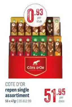 Horeca totaal Cote d'or repen single assortiment aanbieding