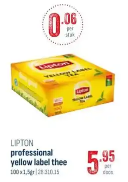 Horeca totaal lipton professional yellow label thee aanbieding