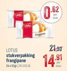 Horeca totaal Lotus stukverpakking frangipane aanbieding
