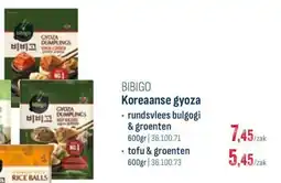 Horeca totaal Bibigo koreaanse gyoza aanbieding