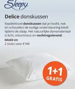 Sleepworld Delice donskussen aanbieding