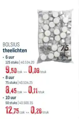 Horeca totaal theelichten aanbieding