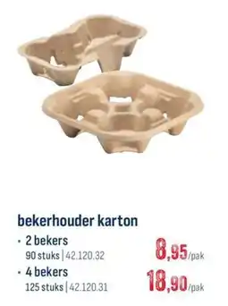 Horeca totaal bekerhouder karton aanbieding