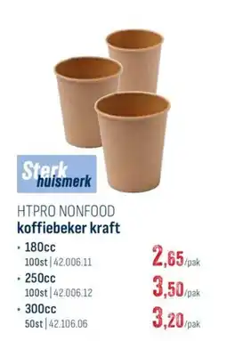 Horeca totaal HTPRO NONFOOD koffiebeker kraft aanbieding