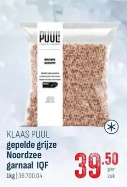 Horeca totaal Klaas puul gepelde grijze noordzee garnaal iqf aanbieding