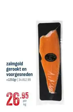 Horeca totaal zalmgold geroookt en voorgesneden aanbieding