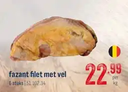 Horeca totaal fazant filet met vel aanbieding