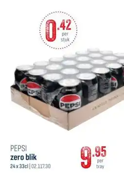 Horeca totaal pepsi zero blik aanbieding