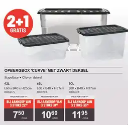 HandyHome Opbergbox 'Curve' met zwart deksel aanbieding