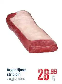 Horeca totaal Argentijnse striploin aanbieding