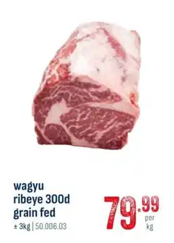Horeca totaal wagyu ribeye 300d grain fed aanbieding