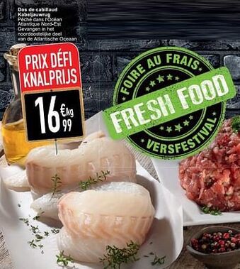Cora Dos de cabillaud kabeljauwrug aanbieding