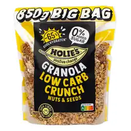 Albert Heijn Holie's Granola low carb crunch nuts & seeds aanbieding