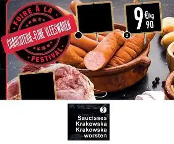 Cora Saucisses krakowska krakowska worsten aanbieding