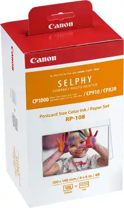 Coolblue Canon RP-108 Ink Cassette/Paper Set 108 vel aanbieding