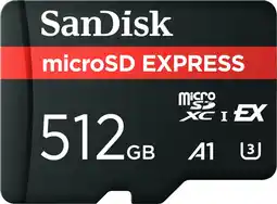 Coolblue SanDisk Carte Micro SD Express 512Go 650Mo/s aanbieding