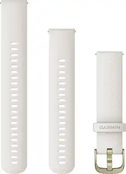 Coolblue Garmin Bracelet en Silicone Crème/Or 20 mm aanbieding
