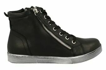 Berca Shoes Andrea Conti Bottine Dames Super Comfort Volledig Leder - Zwart aanbieding
