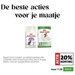 Intratuin Royal Canin honden- en kattenvoeding aanbieding