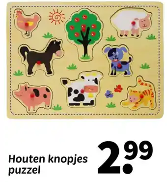 Houten knopjes puzzel
