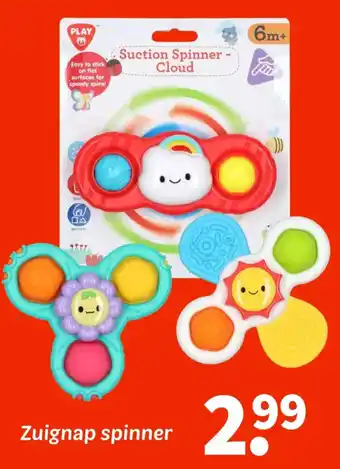 Zuignap spinner