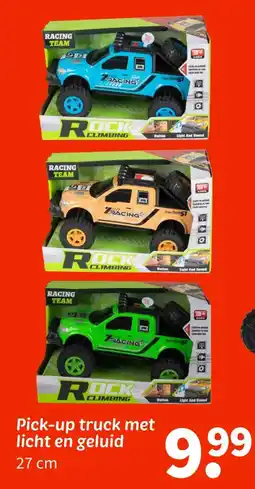 Wibra Pick-up truck met licht en geluid aanbieding