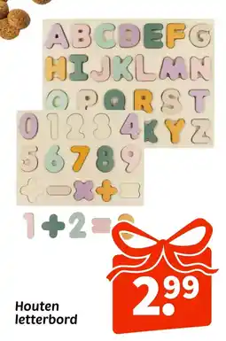 Wibra Houten letterbord aanbieding
