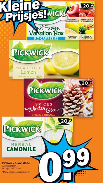 Albert Heijn Pickwick 1-kopsthee aanbieding
