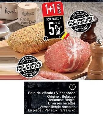 Cora Pain de viande - vleesbrood aanbieding