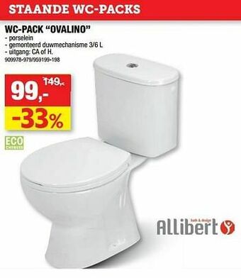 Hubo Wc-pack ovalino aanbieding