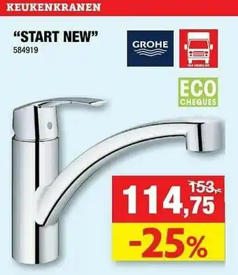 Hubo Keukenkranen start new aanbieding