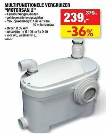 Hubo Multifunctionele vergruizer motorsan 2 aanbieding