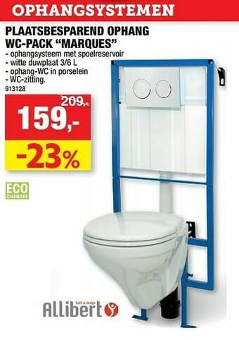 Hubo Plaatsbesparend ophang wc-pack marques aanbieding