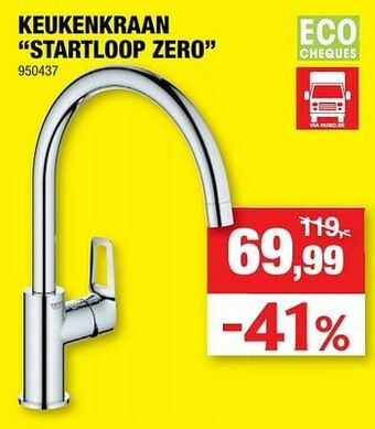 Hubo Keukenkraan startloop zero aanbieding