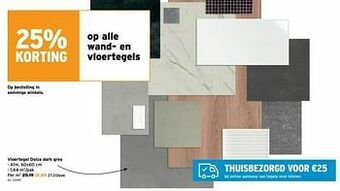 GAMMA Vloertegel dolce dark grey aanbieding