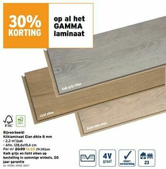 GAMMA Kliklaminaat elan aanbieding