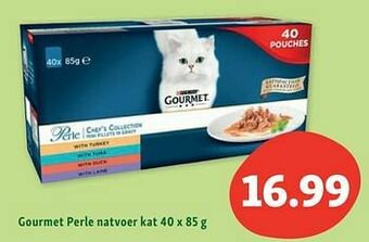 Maxi Zoo Gourmet perle natvoer kat aanbieding